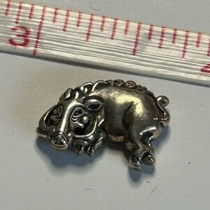 JOHN HARDY 925 Sterling Silver - Vintage Year Of The Boar Lapel Tie Tack